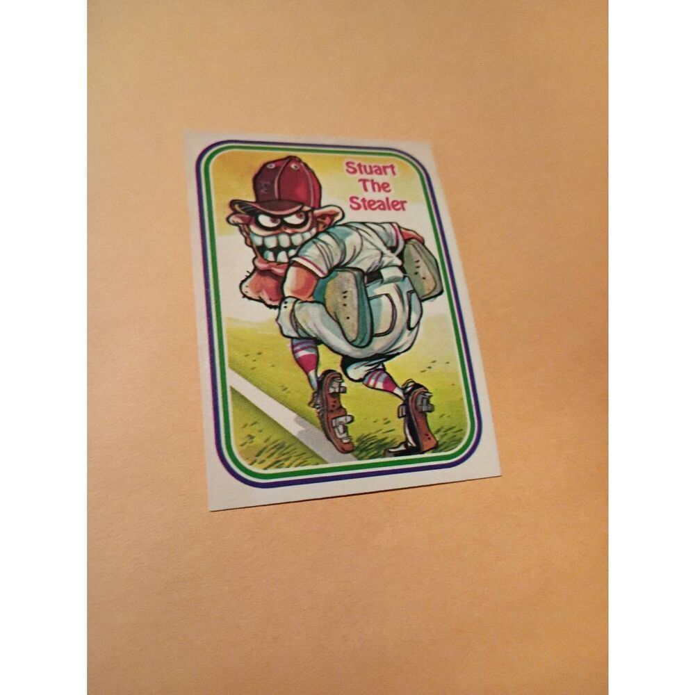 1988 Leaf Awesome All Stars Trading Card 58 Stuart the Stealer Baseball Parody